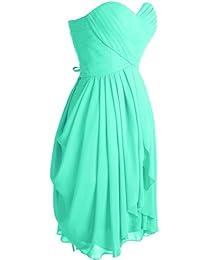 FEESHOW - Vestidos de fiesta de gasa para niños, sin tirantes, con encaje, espalda descubierta, vestidos de fiesta de graduación, vestidos de regreso a casa