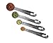 Durable Stainless Steel Measuring Spoons Set, Long Handles, 4-Piece, For Dry and Liquid Ingredients, Rust Proof, Engraved US Measurements, by KUFL (Kitchen Utensils For Life)