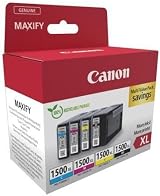 Canon PGI-1500XL Black Cyan Magenta Yellow Ink Cartridge Multipack XL Genuine view 7