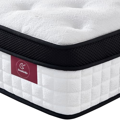 Doublelife Single Mattress 3FT, 11 Inch Gel Memory Foam 9 Zone Orthopedic Mattress, Breathable Foam with Individually Pocket Spring, Motion Isolation, Edge Support(90x190x28cm)