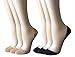 Well-done Women's Lowest Cut Liner Dresses Socks w/Forefoot Cushion & Silicone Heel