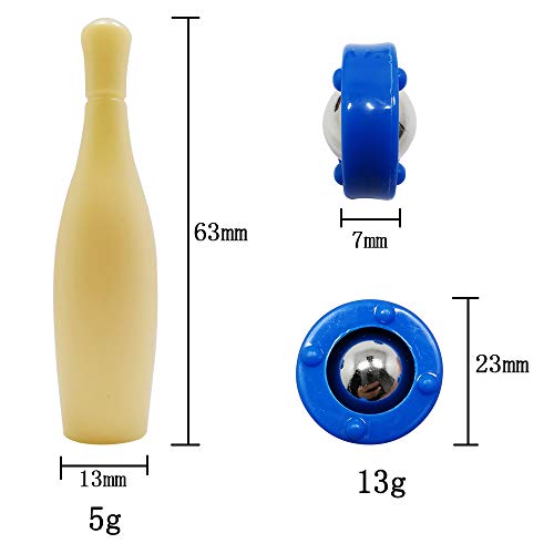 KETIEE Desktop Bowling Game Table Shuffleboard Rollers Bowling Pins Set Mini Bowling Creative Game Toy for Kids Men