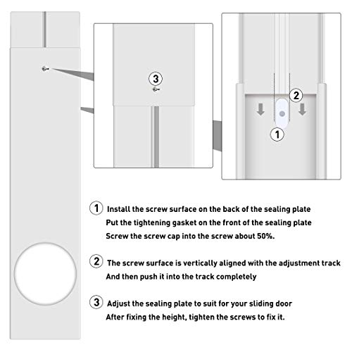 gulrear Portable Air Conditioner Sliding Door Vent Kit, Universal