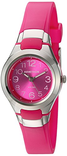 Armitron Sport Women's 25/6418MAG Easy To Read Dial Magenta Resin Strap Watch