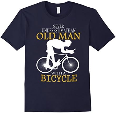 Men's Bicycle old man shirt  Large Navy