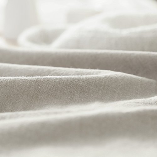 image for Eikei Washed Cotton Chambray Duvet Cover Solid Color Casual Modern Sty