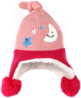 Jon Senkwok knitting patterns for hats Earflap Hood Beanie Hat Pink &amp; Red