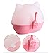 Kitty Shaped Cat Litter Box (Pink)