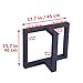 MBQQ Rustic Decor T-Shape Table Legs, Heavy Duty Metal, 15.7'H x 17.7'W, Dining & Desk, Industrial Modern, DIY Iron Bench Legs