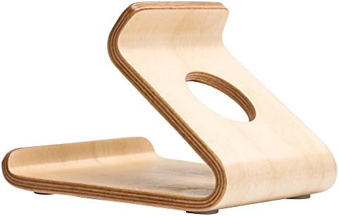 Wooden Cell Phone Stand Holder, Good Decorations Bracket for All Kinds of Brand Cell Phone Such As iPhone Samsung Nokia Htc Huawei Sony Mi Moto Smartphone (Beige color)