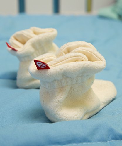 Zutano Newborn Unisex-Baby Fleece Bootie, Cream, 6 Months