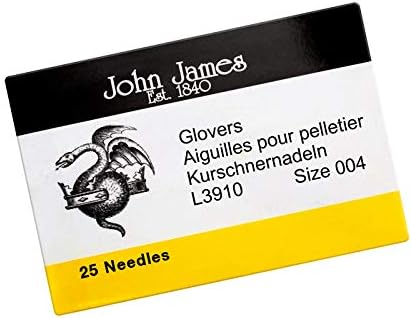 John James Size 4 Glovers Leather Beading Needles 41mm