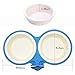 Pet Durable Bowl Cage Bowl,Pet Food Water Removable Bowls with Bolt Holder Hanging Cage Coop Cup Non-Skid Feeder Set Double Diners Portable for Feeding Dogs Cats Birds