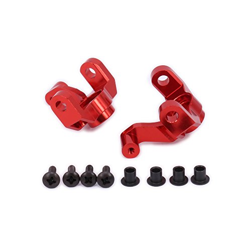 for 1/12 WLtoys Steering Front Hub Carrier(L/R) Base C Socket Set for 12428 12423 FY03 12628 Short Course Desert Feiyue Buggy Off-Road Upgrade Parts (Red)