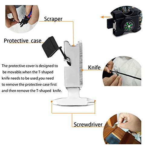 Adjustable-Paracord-Survival-Bracelet-20-in-1-with-SOS-LED-Lights-Compass-Whistle-Phone-Pick-up-Pin-Flintstones-Tactical-Survival-Gear-Set-Waterproof-Suitable-for-Men-Women-and-Children-Lifesaving-bra