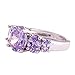 Psiroy 925 Sterling Silver Plated Created Tourmaline Filled 5 Stone Engagement Ring Band Size 7