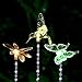 Dolucky 4-Piece Floral Landscape Accent Set - 16 Oversized Lily Blossom Decor with Multicolor LED Illumination for Patio, Lawn and Yard Enhancement. Weather-Resistant Auto-Glow Blossoms