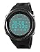 Mens Military Watches Sports Wrist Digital Watch with Large Dial LED Electronic Wristwatch Army Waterproof Watches Black