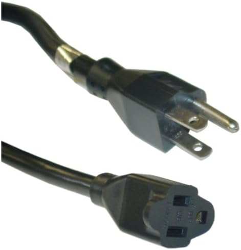 eDragon Power Extension Cord, Black, SJT, 14 AWG, 3 Conductor, 15 Amp, 10 Foot - 5 Pack