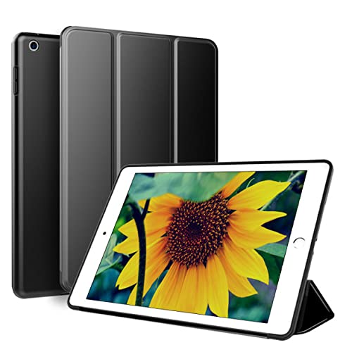 Altanus® iPad Air 2 Case, Ultra-slim Lightweight Smart Case with Trifold Stand and Auto Sleep/Wake Function, Microfiber Lining, Translucent Frosted Back Cover - Black