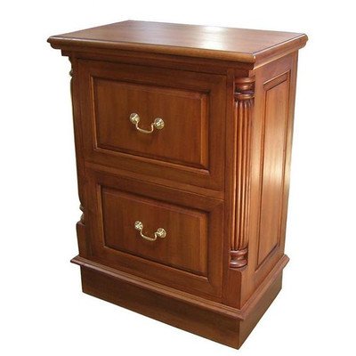 Mahagoni Aktenschrank mit 2 Schubladen, Griffe in Mahagoni: Amazon.de