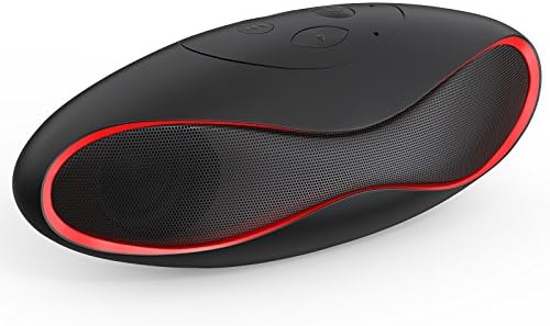 TUSAZU Portable Wireless Bluetooth Speaker with Built-in-Mic,Handsfree Call,AUX Line, HD Sound and Bass(black+Orange.) (PACK)