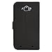 Droid Turbo Case, Abacus24-7 Wallet with Flip Cover and Stand, Black