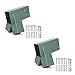 ECOTRIC Easy Install 1-2-3 Heavy Duty Steel A-Frame Swing Set Mounting Bracket Green, All Hardware Include (2 Brackets)
