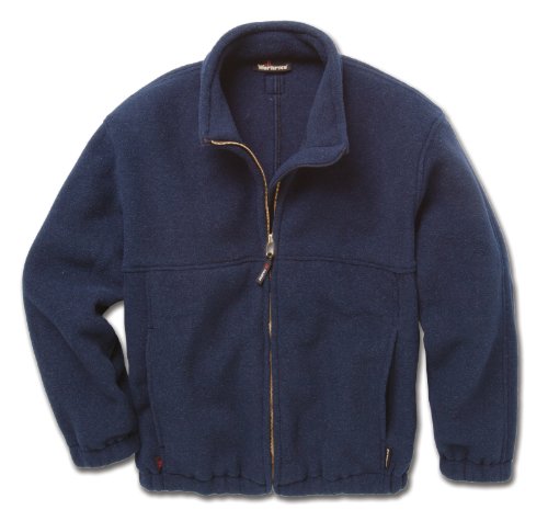 Workrite FR Flame Resistant 8 oz Nomex IIIA Polartec Fleece Jacket, Elastic Cuff, X-Large, Navy Blue