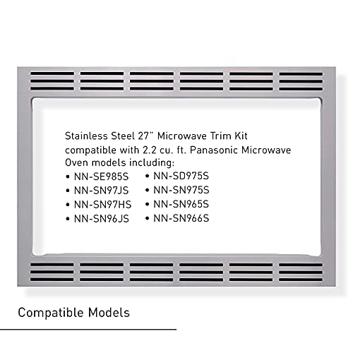 Panasonic NNTK922SS 27inch Trim Kit for 2.2 cu ft Microwave Ovens, 27