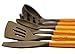 Kitchen utensil set - 6 piece nonstick Kitchen utensils set made from bamboo and silicone exclusive black giftbox - Only from KitchenSwede