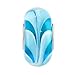 CharmSStory Blue Hawaii Glass Bead Charms Sterling Silver Core European Style Charm For Bracelets