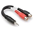 Hosa YRA-154 3.5 mm TRS to Dual RCAF Stereo Breakout Cable