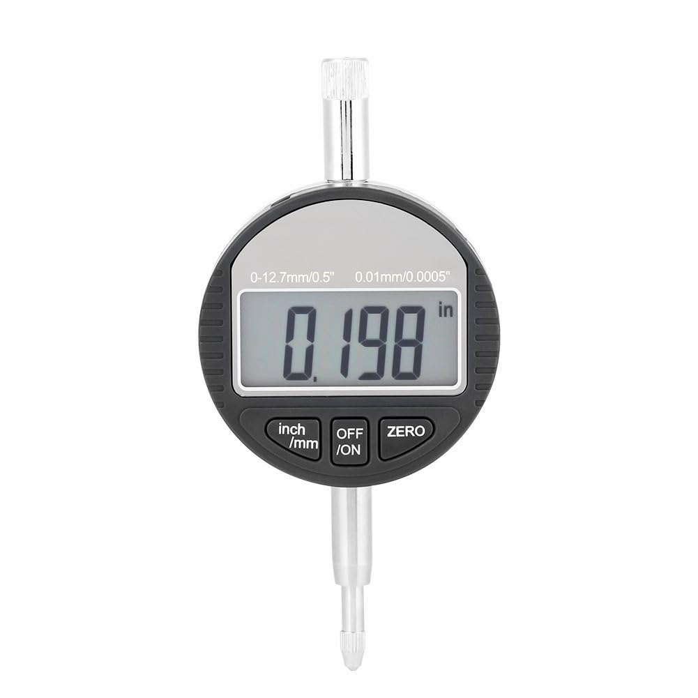 OKBY Digital Dial Indicator – Digital Probe Indicator Gauge 0-12.7 mm/0.5 '' Clock Dti 0.001mm/0.0005'' Test