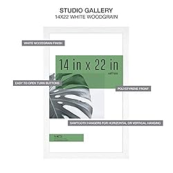 MCS Studio Gallery Frame, White Woodgrain, 14 x 22