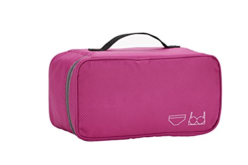 Packing Organizer Bra Underwear Storage Bag Travel Lingerie Pouch Toiletry Organizer Handbag Cosmetic Makeup Bag Luggage Storage Case For Cosmetics, Toiletries, Hotel, Home, Bathroom, Airplane (Rosy)