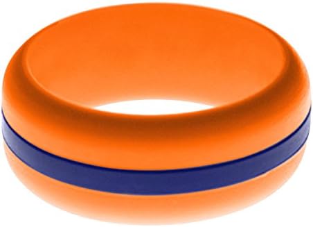 FLEX Ring - Womens Mens Orange Silicone Ring - Changeable Color Bands - Many Colors - Safe, Durable, Everyday Wear Wedding Band - 1 Ring - Sizes 4-16