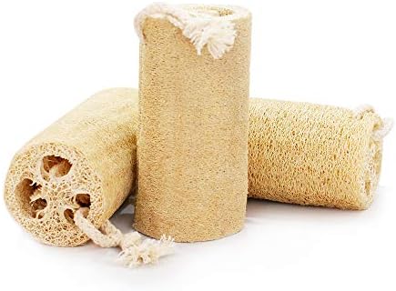 3 Pack Farm natural organic loofah sponge Skin cleansing skin exfoliation Bathing and Back caring spa body shower Daily skin care