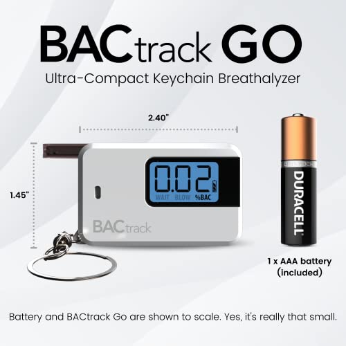BACtrack Go Keychain Breathalyzer (White) UltraPortable Pocket