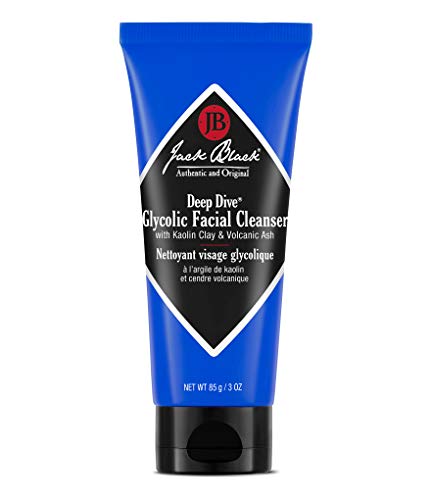 Jack Black - Deep Dive Glycolic Facial Cleanser, 3, 5 and 10 fl oz - Clay-Based Cleanser, PureScience Formula, Facial Cleanser and Mask, Recommended for Normal, Dry, or Oily Skin, Glycolic Acid