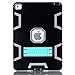 iPad 6 Case, iPad Air 2 Case, MagicSky Heavy Duty Armor Apple iPad Case, Full Body High Impact Resistant Rugged Hybrid Layer Defender Shock-Absorption Protective Case Cover with Kickstand for iPad Air 2 iPad 6 (6th Generation) - Pure Grey/Black