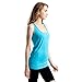 Semath Women's Basic Soft Fancy Breathable Sleeveless Racerback Crop Tank Top, Black/Aqua/Blue/Crimson, X-Large