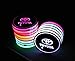 2pcs LED Car Cup Holder Lights for Toyota, 7 Colors Changing USB Charging Mat Luminescent Cup Pad, LED Interior Atmosphere Lamp