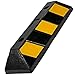 Victus Garage Vehicle Parking Block, Black Heavy Duty Rubber Curb with 6 High Reflective Yellow Targets for Car, Truck, RV and Trailer Stop Aid, 19.7 Inches Long x 4 Inches High