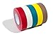 Professional Grade Bright Colored Gaffer Tape - 5 pack. Cloth matt finish in red, white, yellow, teal & tan. Great for stage, film, parties and art projects. Each gaff roll is 18 feet by .5 inches.