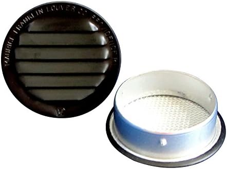 2.5" Round Screened Vent - Black - Package of 4