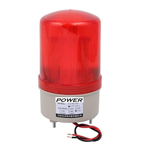 MME Generic DC24V Flash LED Industry Signal Tower Buzzer Siren Warn Bulb Red Light