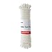 Sun Shade Sail Heavy Duty Outdoor 100% Polyester White Long Rope 1/4 Inch 50 Feet