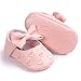 Voberry Baby Girls Stripe Bow Shoes Toddler Princess Flat Leather Moccasins (12~18Month, Pink)