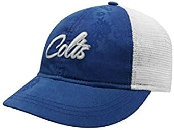 Indianapolis Colts Women's Snapback Adjustable One Size Fits Most Mesh Back Script Logo Hat Cap - Blue &amp; White